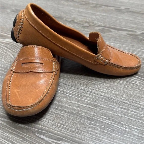 Mercanti Fiorentini Women 7.5 Brown Leather Loafers - Picture 5 of 7